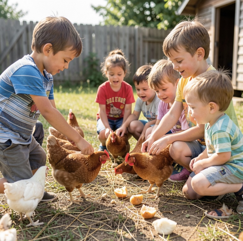 Hühner füttern mit dem Struwwi